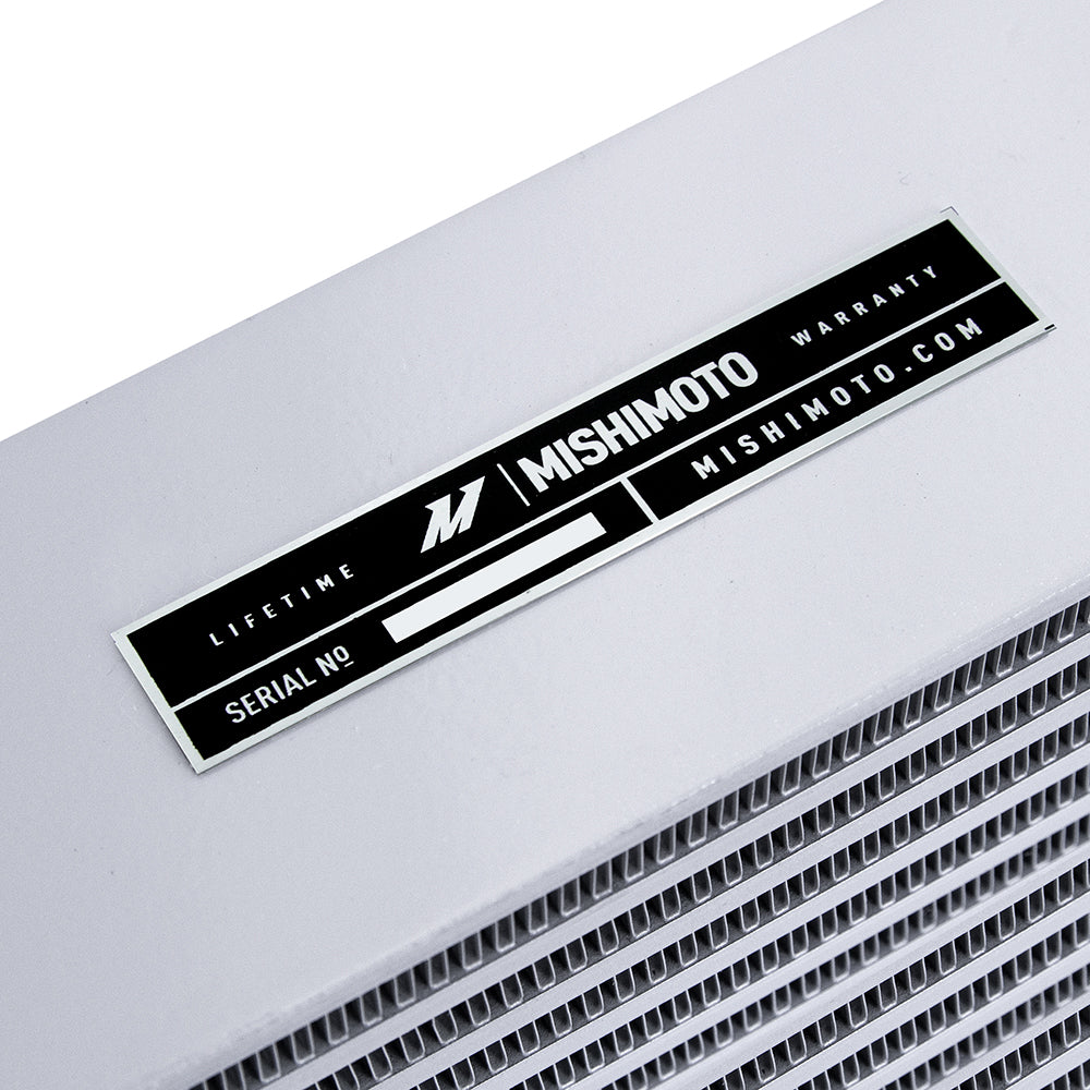 Mishimoto Heavy-Duty Oil Cooler - 17in. Same-Side Outlets - Silver - MMOC-SSO-17SL by Mishimoto - detail view