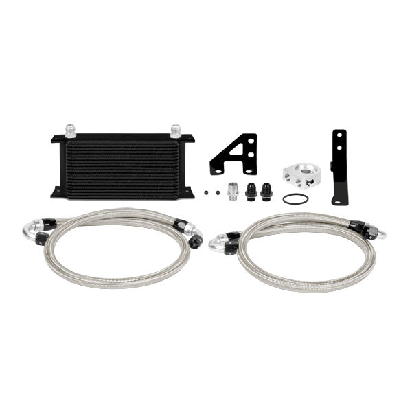 Mishimoto 15 Subaru STI Oil Cooler Kit - Silver - MMOC-STI-15 for 2018-2021 Ford Mustang - angle view