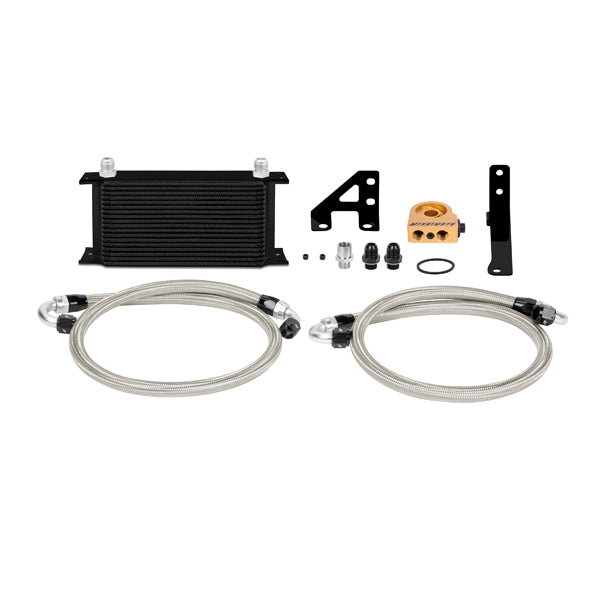 Mishimoto 15 Subaru STI Thermostatic Oil Cooler Kit - Black - MMOC-STI-15TBK