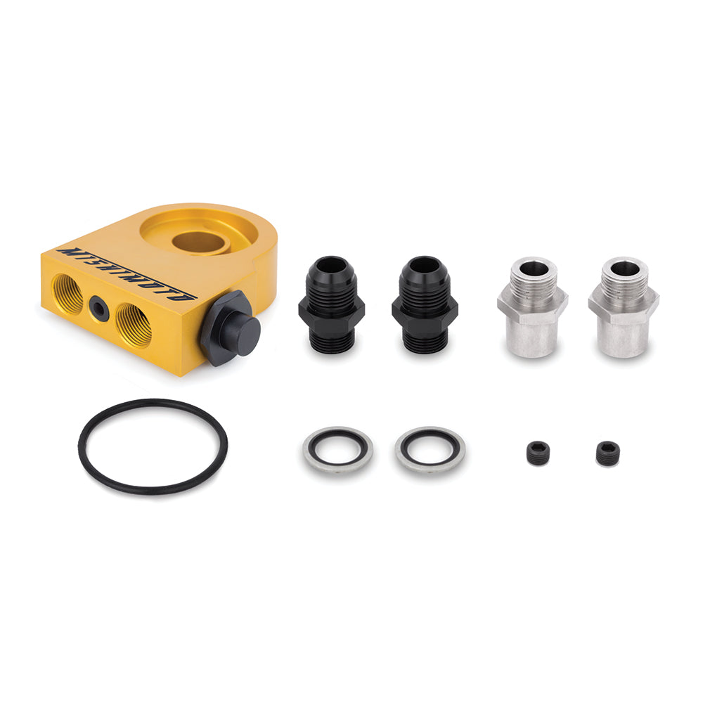 Mishimoto Universal Thermostatic Oil Cooler Kit 13-Row Silver - MMOC-U13TSL by Mishimoto - installed view