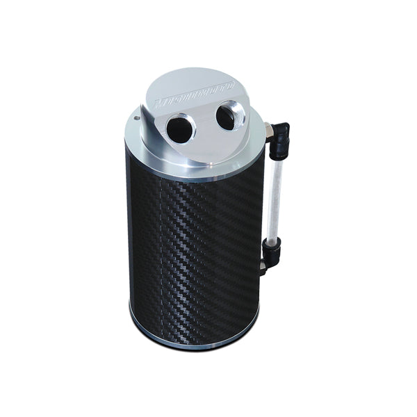 Mishimoto Carbon Fiber Oil Catch Can 10mm Fittings - MMOCC-CF by Mishimoto - angle view