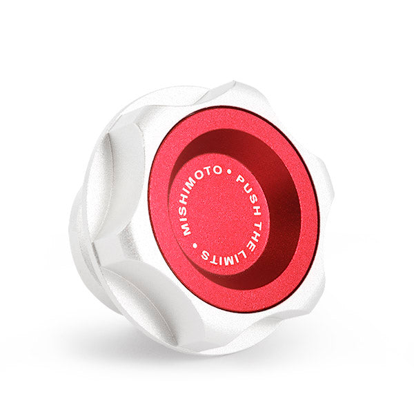Mishimoto Honda Oil FIller Cap - Red - MMOFC-HN-RD for 1988-2001 Honda Prelude - angle view