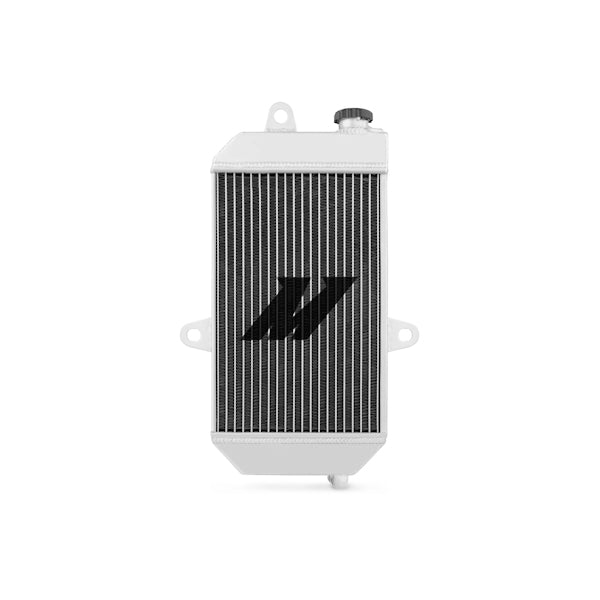 Mishimoto 87-06 Yamaha YFZ350 Banshee Aluminum Radiator - MMPS-YFZ350-87 for 1987-2006 Yamaha Banshee - angle view