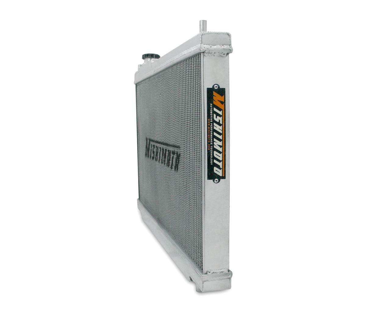 Mishimoto 01-05 Honda Civic Manual Trans Aluminum Radiator - MMRAD-CIV-01 for 2001-2005 Honda Civic - angle view