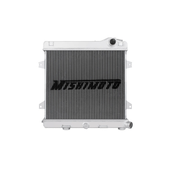 Mishimoto 87-91 BMW E30 M3 Manual Aluminum Radiator - MMRAD-E30-82 for 1984-1993 BMW 3 Series - installed view