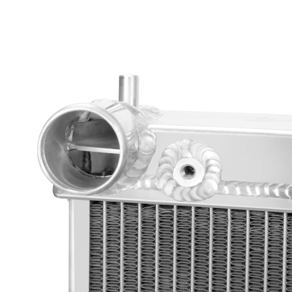 Mishimoto 03-07 Mitsubishi Lancer Evo Manual Aluminum Radiator - MMRAD-EVO-01 for 2003-2006 Mitsubishi Lancer - side view