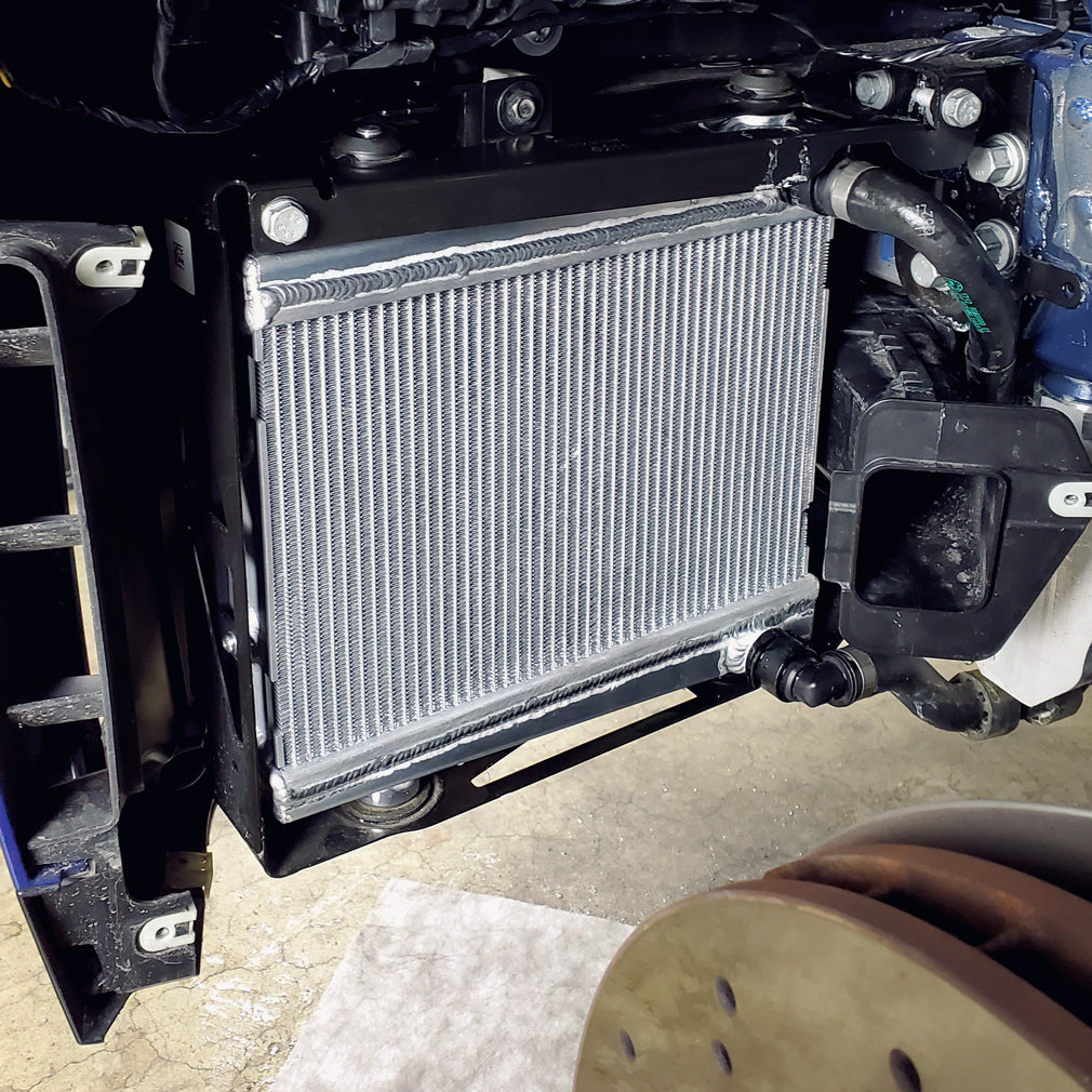 Mishimoto 2021+ BMW G8X M2/M3/M4 Performance Auxiliary Radiators - MMRAD-G80-21A for 2021-2025 BMW M3 - rear view