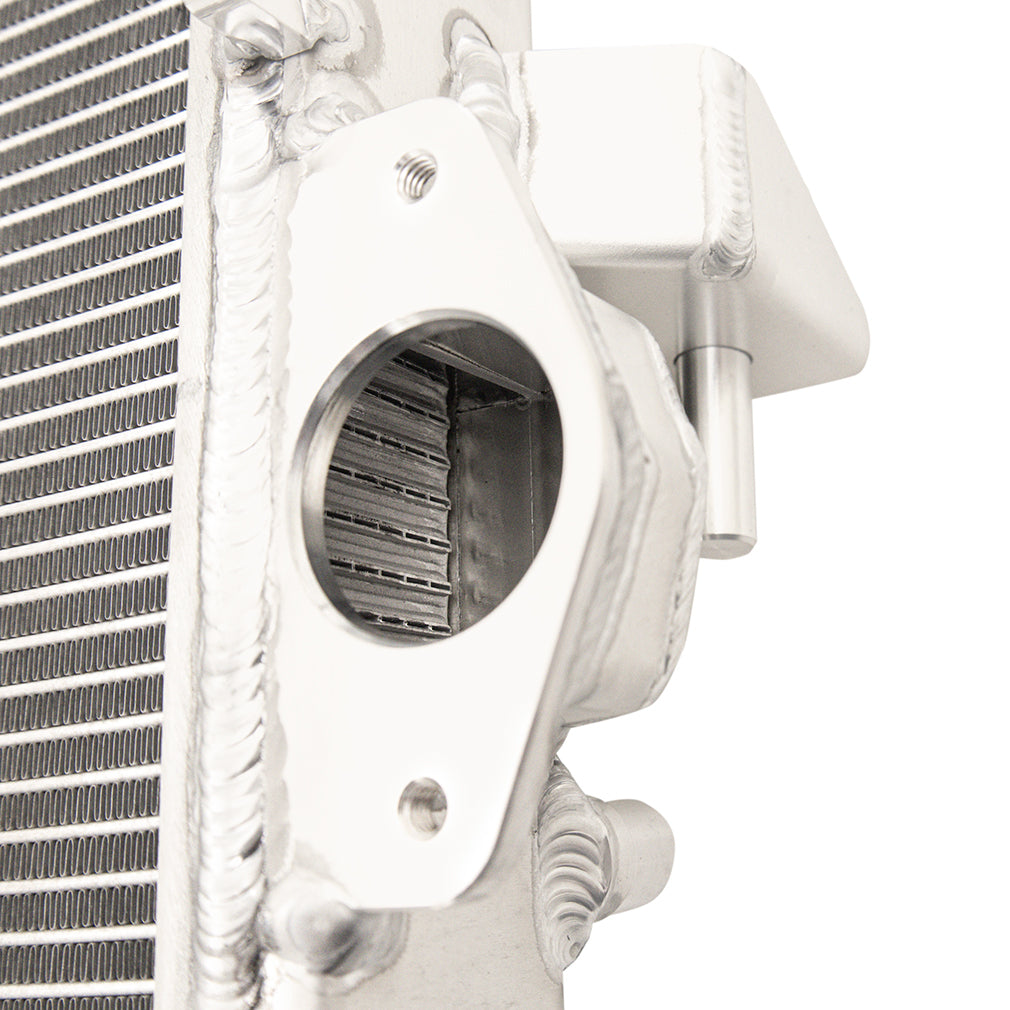 Mishimoto 2018+ Jeep Wrangler JL Performance Aluminum Radiator - MMRAD-JL-18 for 2018-2026 Jeep Wrangler - close-up