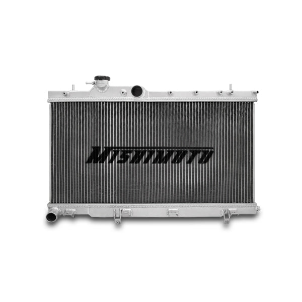 Mishimoto 00-04 Subaru Legacy Aluminum Radiator - MMRAD-LEG-00 for 2000-2004 Subaru Legacy - angle view