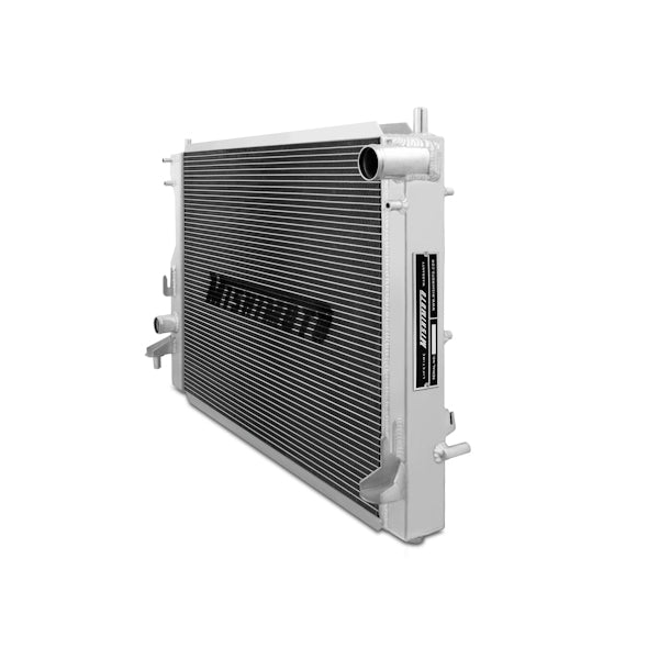 Mishimoto 05+ Ford Mustang Manual Aluminum Radiator - MMRAD-MUS-05 for 2005-2014 Ford Mustang - close-up