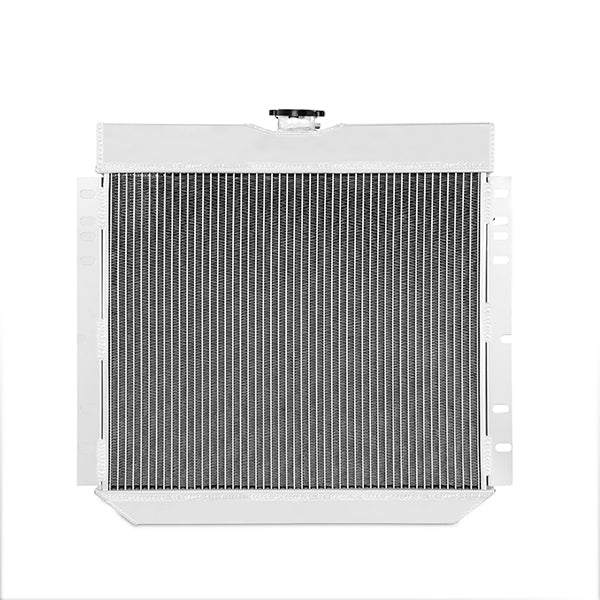 Mishimoto 67-69 Ford Mustang X-Line Performance Aluminum Radiator - MMRAD-MUS-67X for 1967-1969 Ford Mustang - angle view