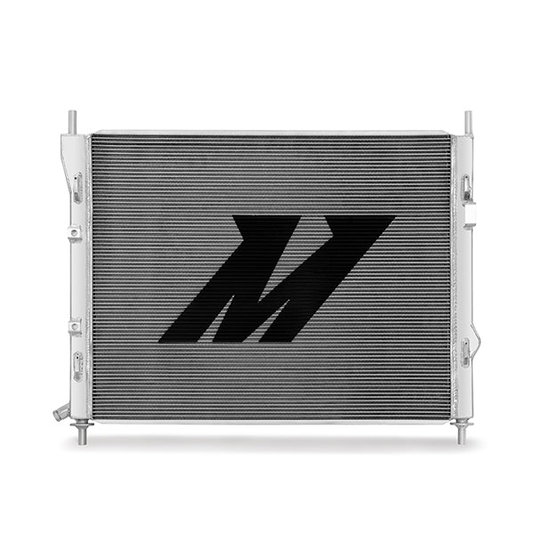 Mishimoto 2015+ Ford Mustang GT Performance Aluminum Radiator - MMRAD-MUS8-15 for 2015-2023 Ford Mustang - angle view
