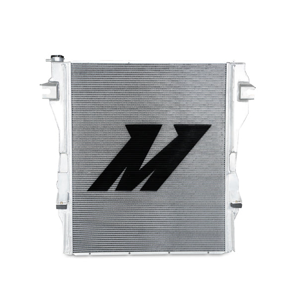Mishimoto 10-12 Dodge 6.7L Cummins Aluminum Radiator - MMRAD-RAM-10 for 2009-2010 Dodge Ram 3500 - angle view