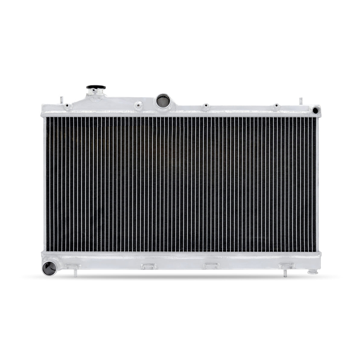 Mishimoto 08-09 Subaru WRX/STi Manual Aluminum Radiator - MMRAD-STI-08 for 2008-2014 Subaru Impreza - side view