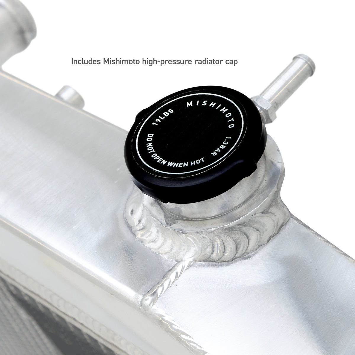 Mishimoto 08-09 Subaru WRX/STi Manual Aluminum Radiator - MMRAD-STI-08 for 2008-2014 Subaru Impreza - rear view