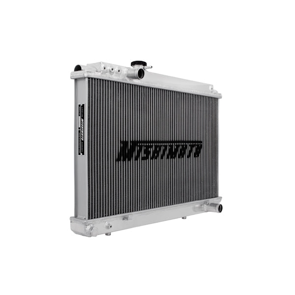Mishimoto 86-93 Toyota Supra Manual Aluminum Radiator - MMRAD-SUP-86 for 1986-1992 Toyota Supra - close-up