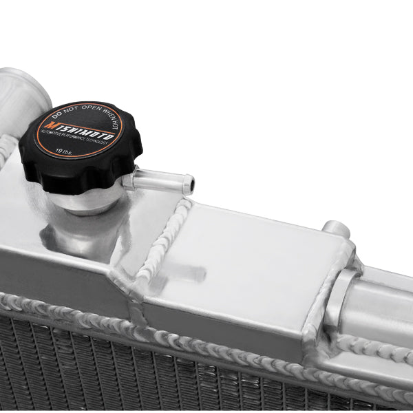 Mishimoto 93-98 Toyota Supra Turbo/Non Turbo Manual Aluminum Radiator - MMRAD-SUP-93T for 1993-2002 Toyota Supra - angle view