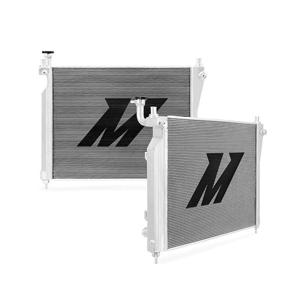 Mishimoto 2012+ Jeep Grand Cherokee SRT-8 Aluminum Radiator - MMRAD-WK2-12 for 2011-2024 Dodge Durango - angle view