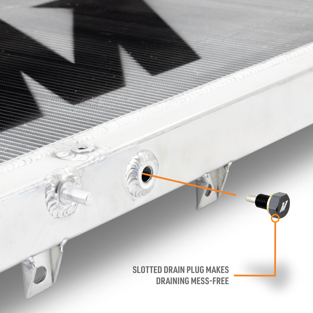 Mishimoto 2022+ Subaru WRX Performance Aluminum Radiator - MMRAD-WRX-22 for 2022-2025 Subaru WRX - detail view