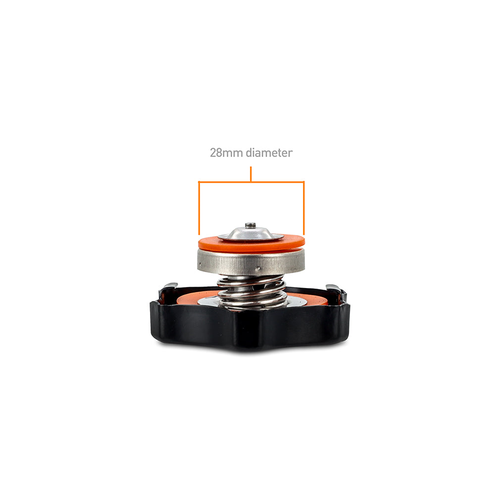 Mishimoto High-Pressure 1.3 Bar Radiator Cap Small Non-Directional - MMRC-13-SMC by Mishimoto - angle view