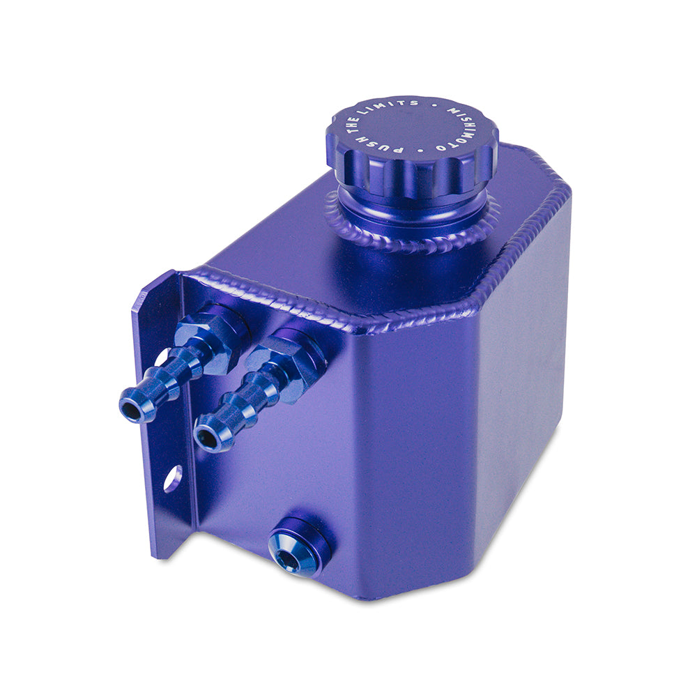 Mishimoto 1L Coolant Overflow Tank - Blue - MMRT-1LBL by Mishimoto - installed view