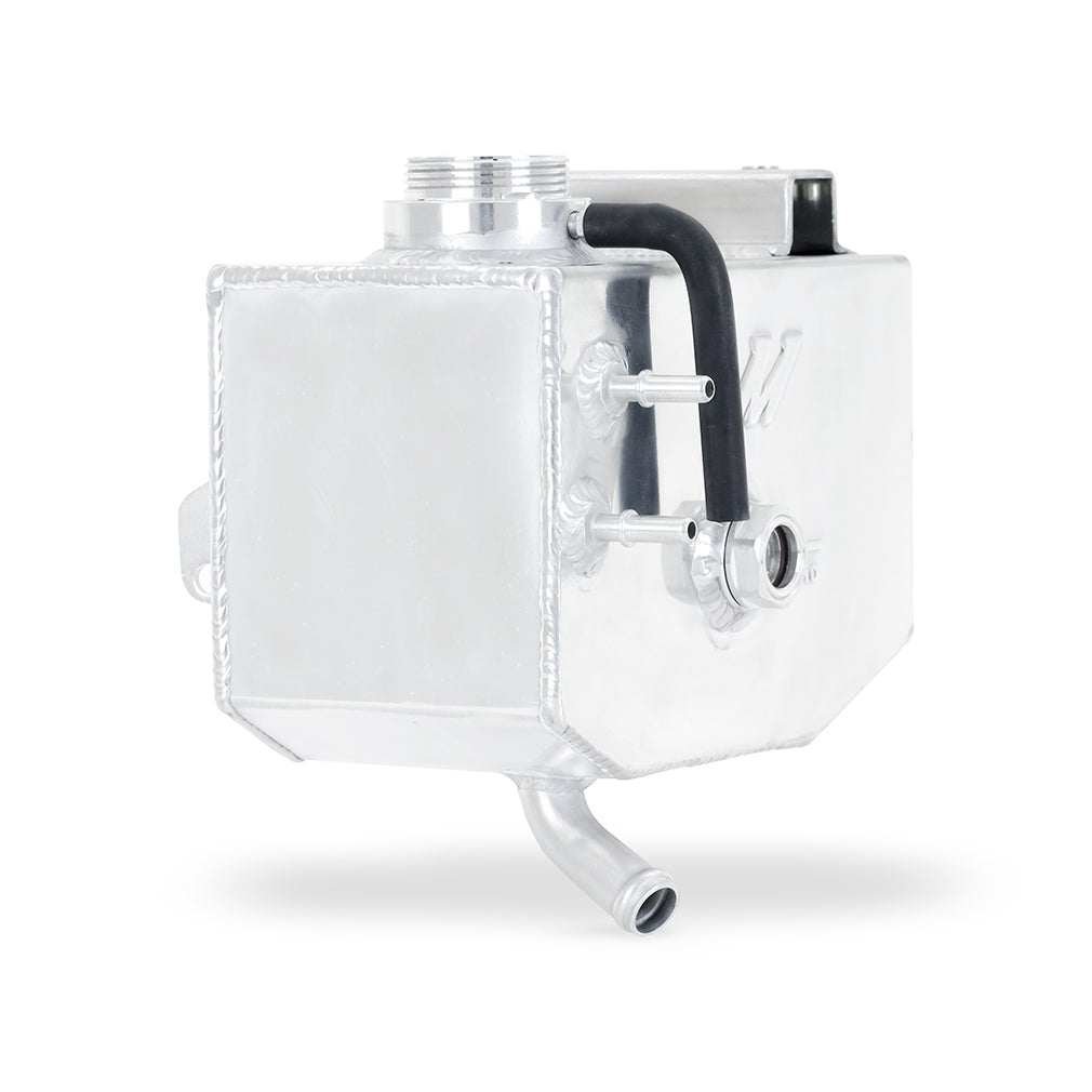 Mishimoto 2021+ Ford Bronco 2.3/2.7L EcoBoost Expansion Tank - Polished - MMRT-BR-21P for 2021-2026 Ford Bronco - angle view