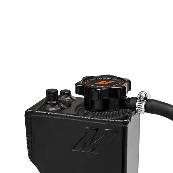 Mishimoto 92-99 BMW 3 Series Aluminum Coolant Expansion Tank - Black - MMRT-E36-92EBK for 1992-1999 BMW 3 Series - side view