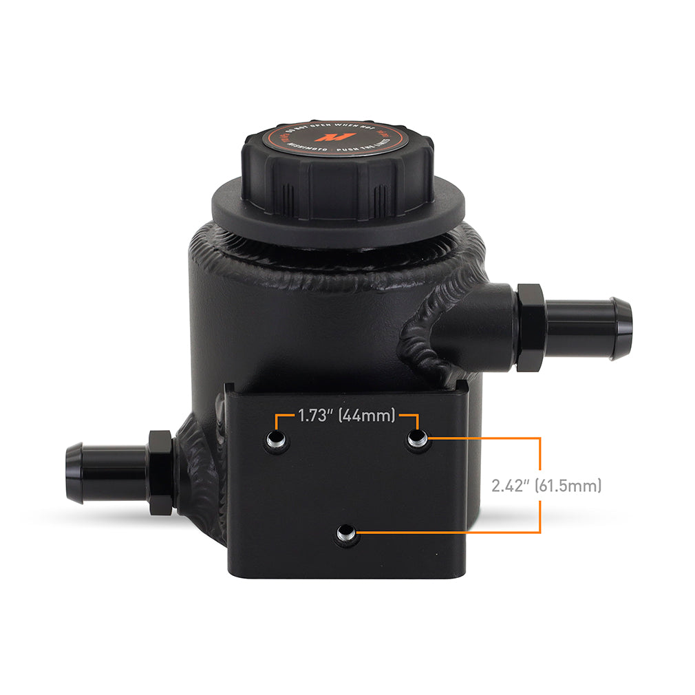 Mishimoto Universal Aluminum Coolant Expansion Tank - MWBK - MMRT-EXP-TRDBK for 1997-2023 Toyota Tacoma - close-up