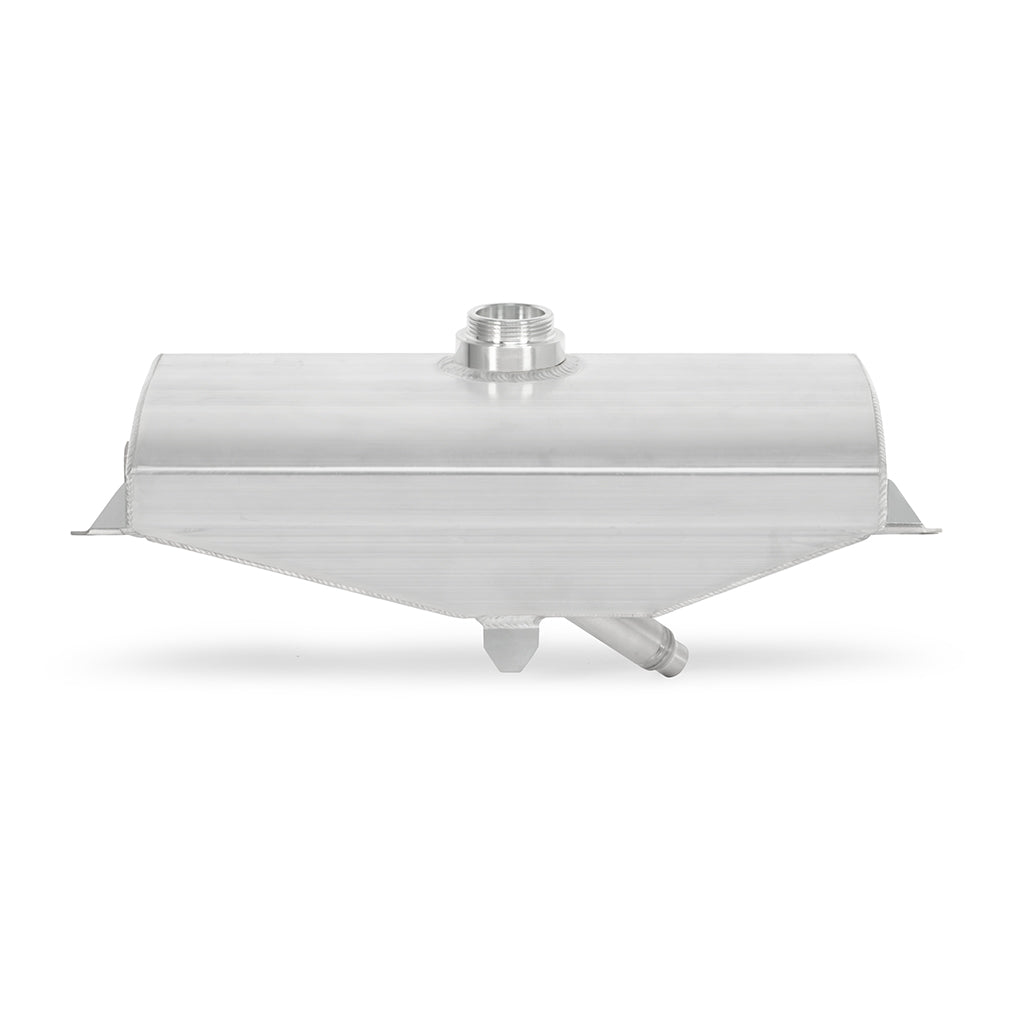 Mishimoto 2015+ Ford F-150 Aluminum Expansion Tank - Natural Finish - MMRT-F150-15EN for 2015-2023 Ford F 150 - angle view