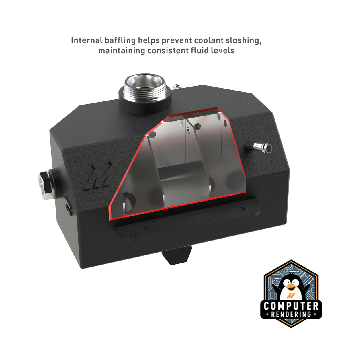 Mishimoto 2015 Ford Mustang EcoBoost / 3.7L / 5.0L  Aluminum Coolant Expansion Tank - Black - MMRT-MUS-15EBK for 2015-2023 Fo