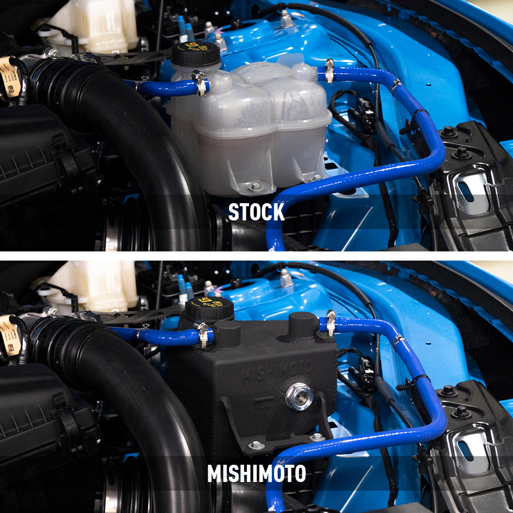 Mishimoto 2024+ Ford Mustang V8/2.3L EcoBoost Expansion Tank - Polished - MMRT-MUS-24P for 2024-2026 Ford Mustang - alternate