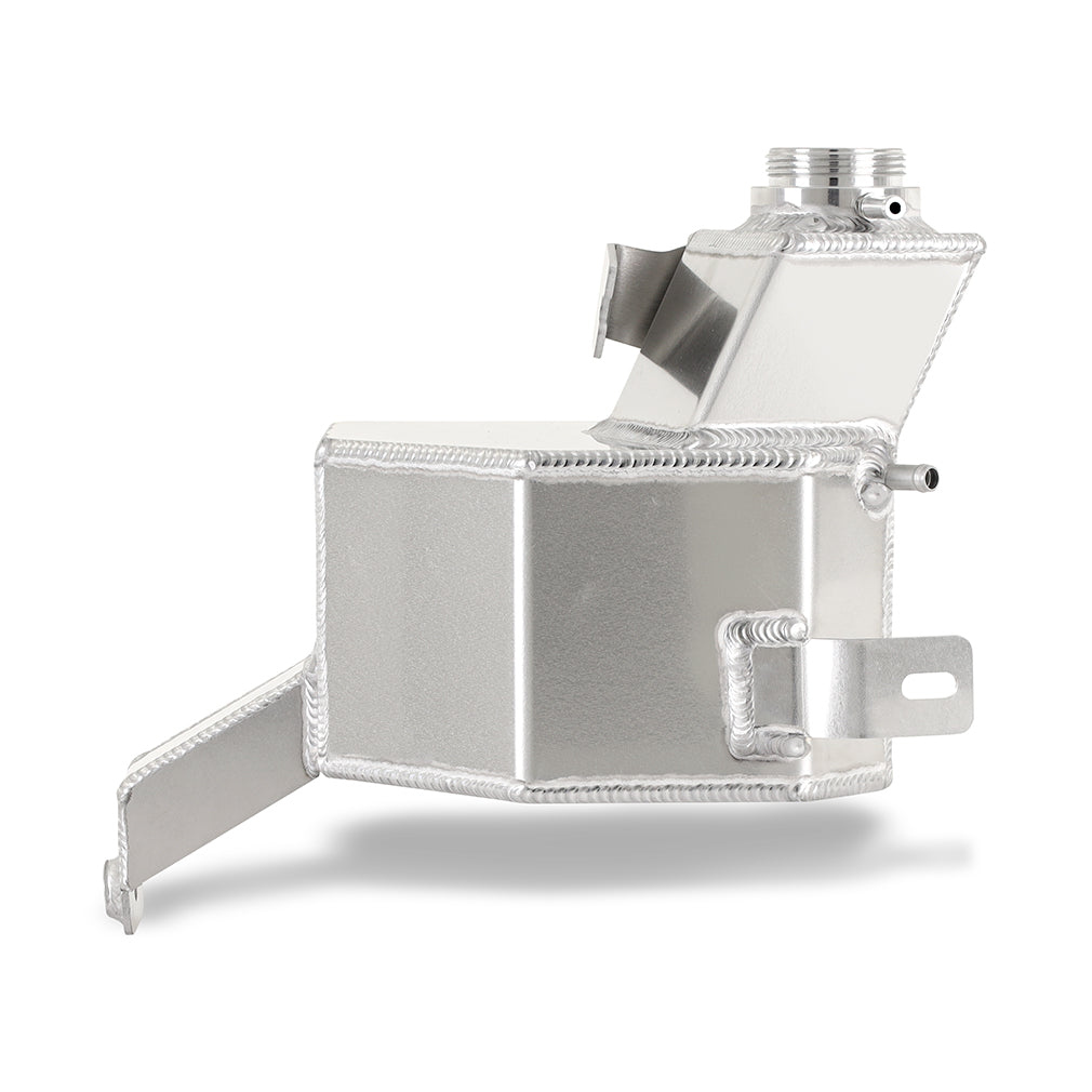 Mishimoto 13-2018 Ram 6.7L Cummins Aluminum Degas Tank - Natural - MMRT-RAM-13N for 2013-2018 Ram 2500 - angle view