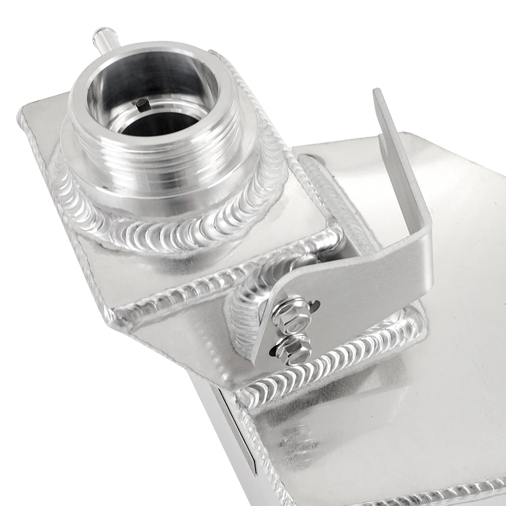 Mishimoto 13-2018 Ram 6.7L Cummins Aluminum Degas Tank - Natural - MMRT-RAM-13N for 2013-2018 Ram 2500 - detail view