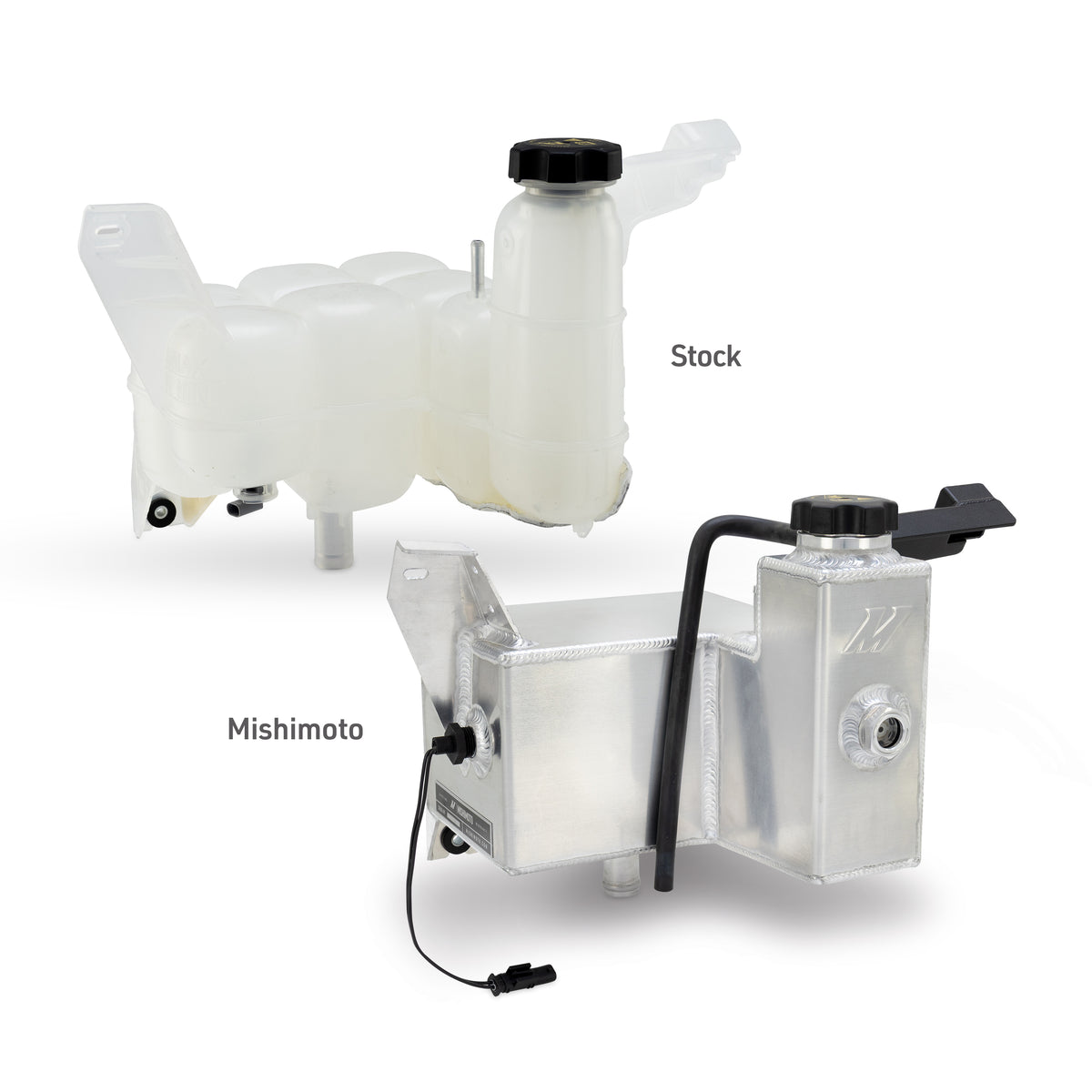 Mishimoto 2019+ Ram 6.7L Cummins Expansion Tank - Natural - MMRT-RAM-19N for 2019-2025 Ram 2500 - side view