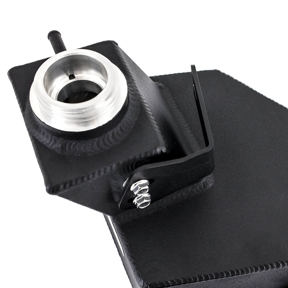 Mishimoto 13-18 Ram 6.7L Cummins Degas Tank - Black - MMRT-RAM-13MWBK for 2013-2018 Ram 2500 - detail view