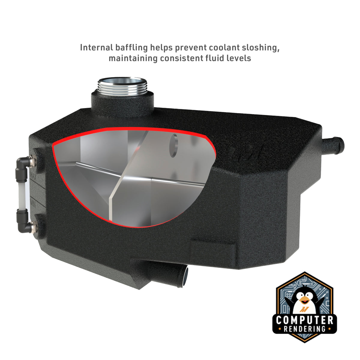 Mishimoto 2013+ Ford Focus ST/2016+ Focus RS Aluminum Expansion Tank - Wrinkle Blue - MMRT-RS-16EWBL for 2014-2021 Ford Trans
