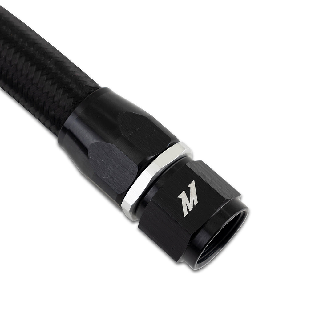 Mishimoto Nylon Wrapped Stainless-Steel Braided Hose -10AN 4ft - MMSBH-10-4NBK by Mishimoto - detail view