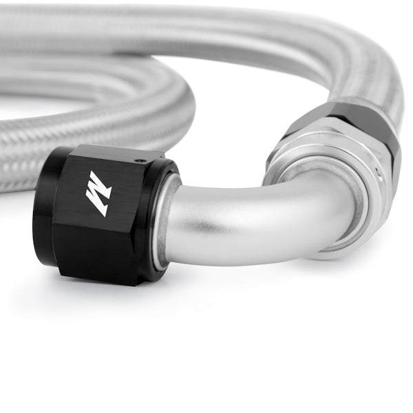 Mishimoto 5 Ft Stainless Steel Braided Hose w/ -10AN Fittings - MMSBH-10-5 by Mishimoto - close-up