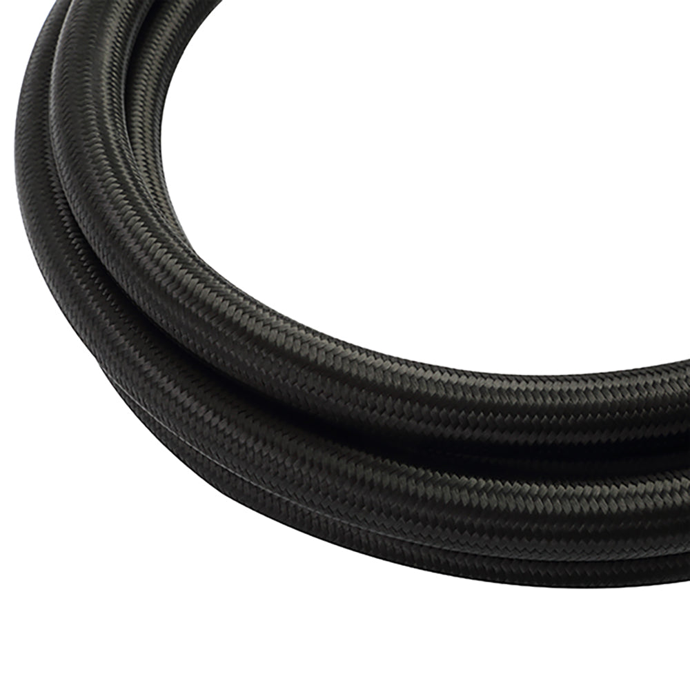 Mishimoto 6Ft Stainless Steel Braided Hose w/ -10AN Fittings - Black - MMSBH-1072-CB by Mishimoto - angle view