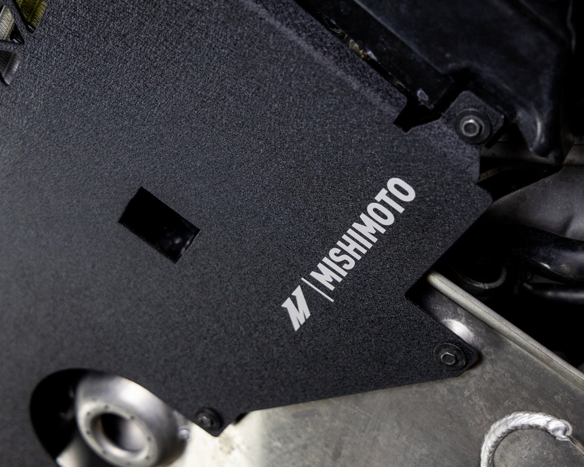 Mishimoto 2021+ BMW G80 M3 Skid Plate Engine - Wrinkle Black - MMSD-G80-21WBK for 2021-2025 BMW M3 - close-up