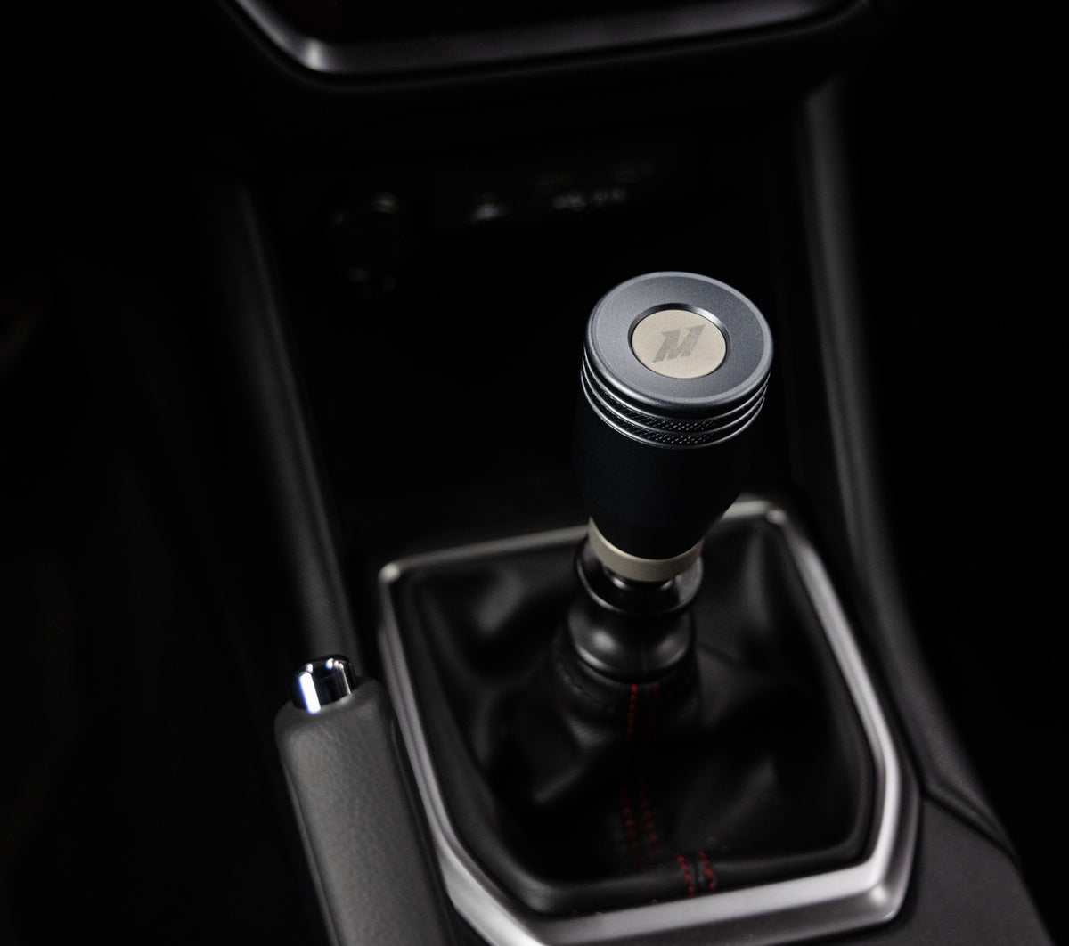Mishimoto 2022+ Subaru WRX Shift Knob Gunmetal - MMSK-WRX-22GM for 2022-2025 Subaru WRX - close-up