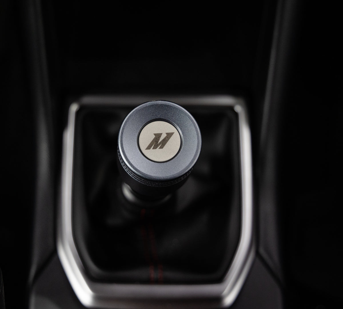 Mishimoto 2022+ Subaru WRX Shift Knob Gunmetal - MMSK-WRX-22GM for 2022-2025 Subaru WRX - angle view