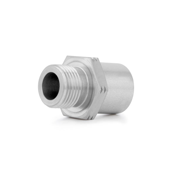Mishimoto Stainless Steel Sandwich Plate Adapter, 3/4in -16UNF - MMSPA-3416 by Mishimoto - detail view