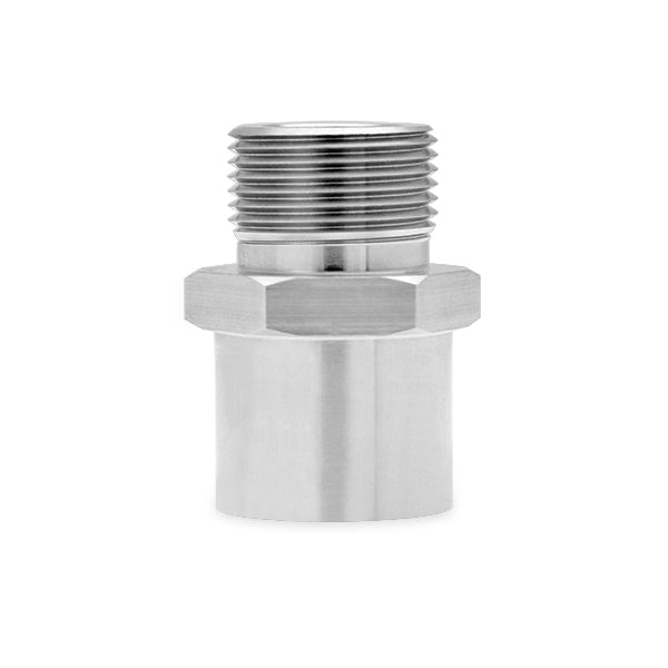 Mishimoto Stainless Steel Sandwich Plate Adapter, M22 - MMSPA-M22 by Mishimoto - angle view