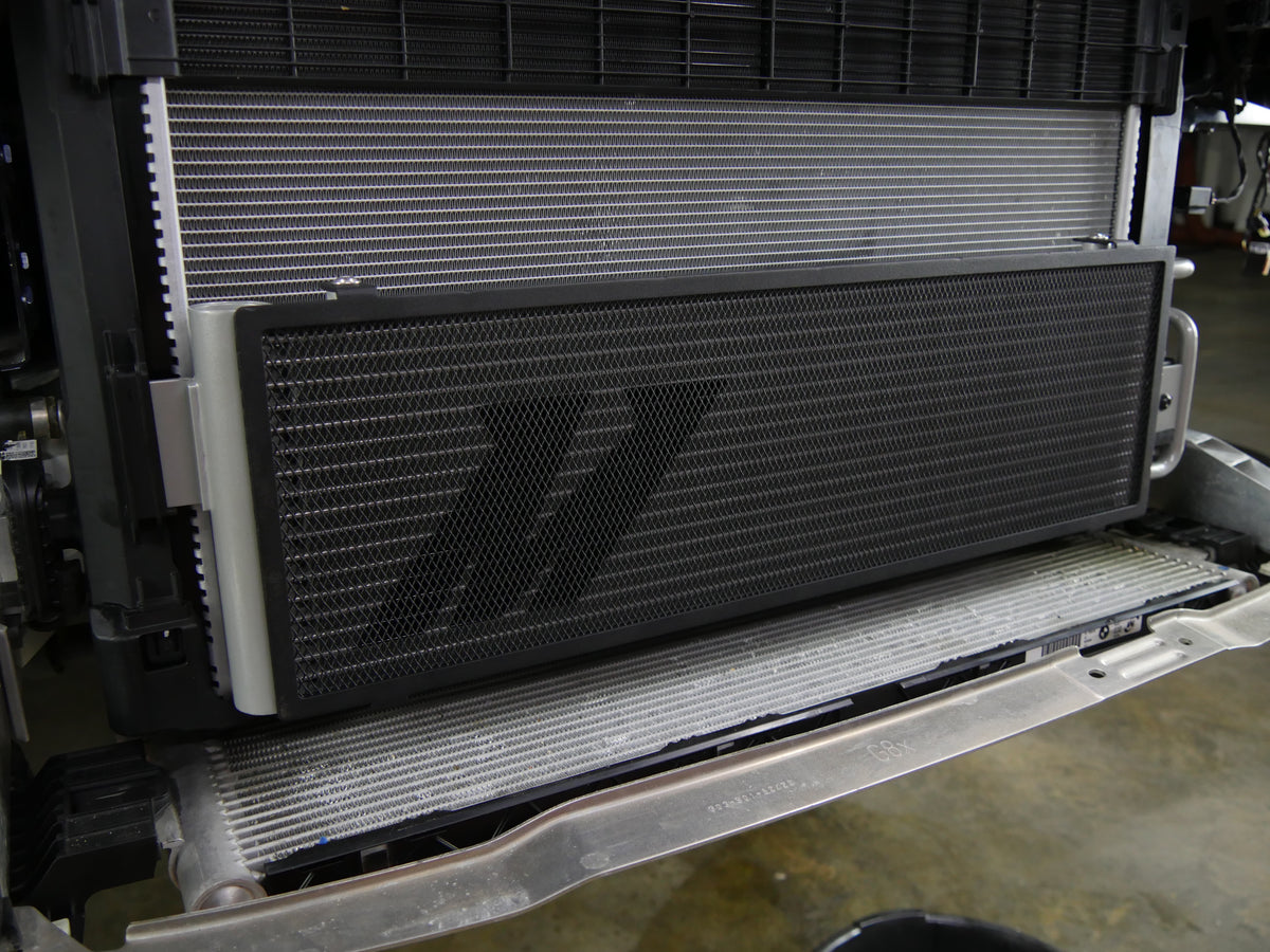 Mishimoto 2021+ BMW G8X M2/M3/M4 Transmission Cooler - MMTC-G80-21 for 2021-2025 BMW M3 - rear view
