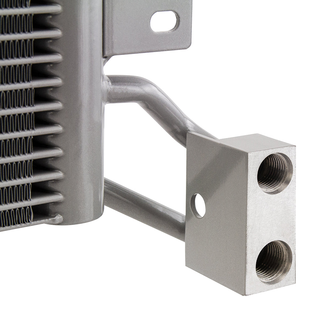 Mishimoto 2018+ Jeep Wrangler JL Performance Transmission Cooler - MMTC-JL-18SL for 2018-2026 Jeep Wrangler - close-up