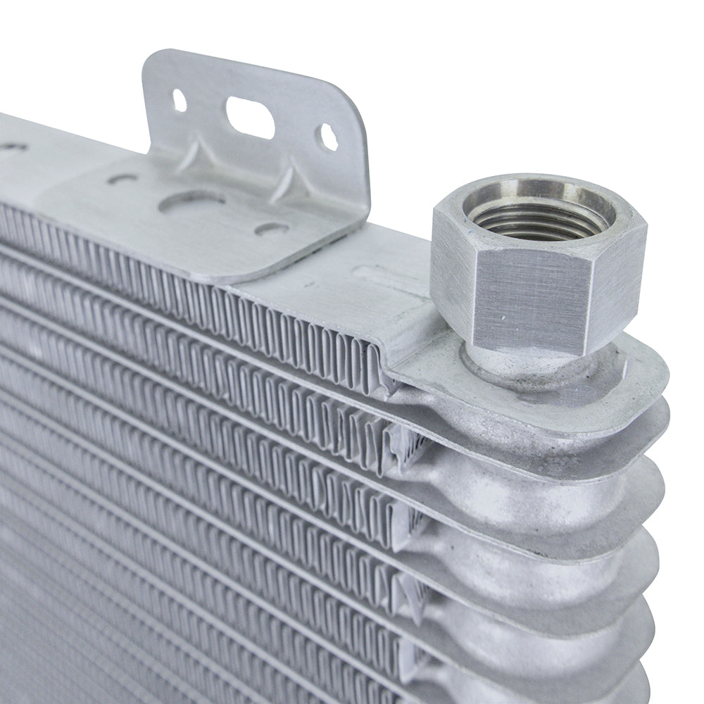 Mishimoto 13-Row Stacked Plate Transmission Cooler - Silver - MMTC-SP-13SL by Mishimoto - side view