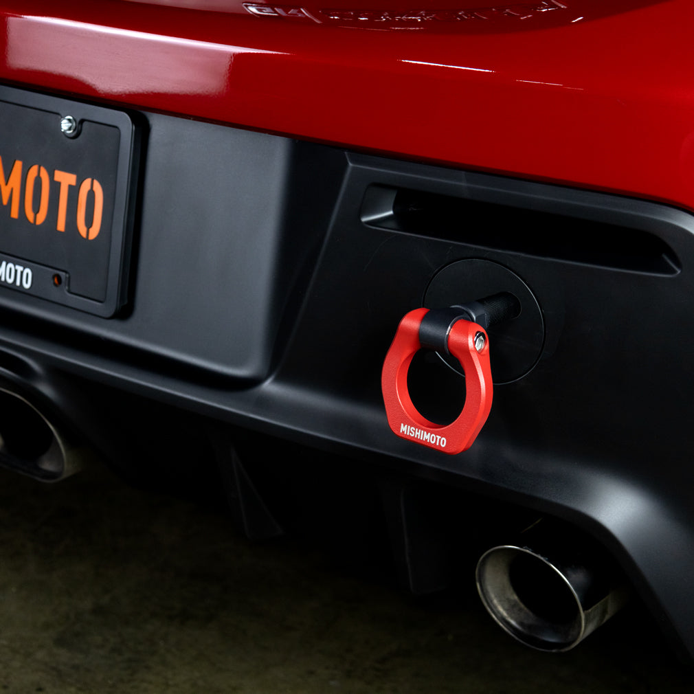 Mishimoto 2023+ Toyota GR Corolla Tow Hook (Front), Red - MMTH-GRC-23RD for 2023-2025 Toyota GR Corolla - side view
