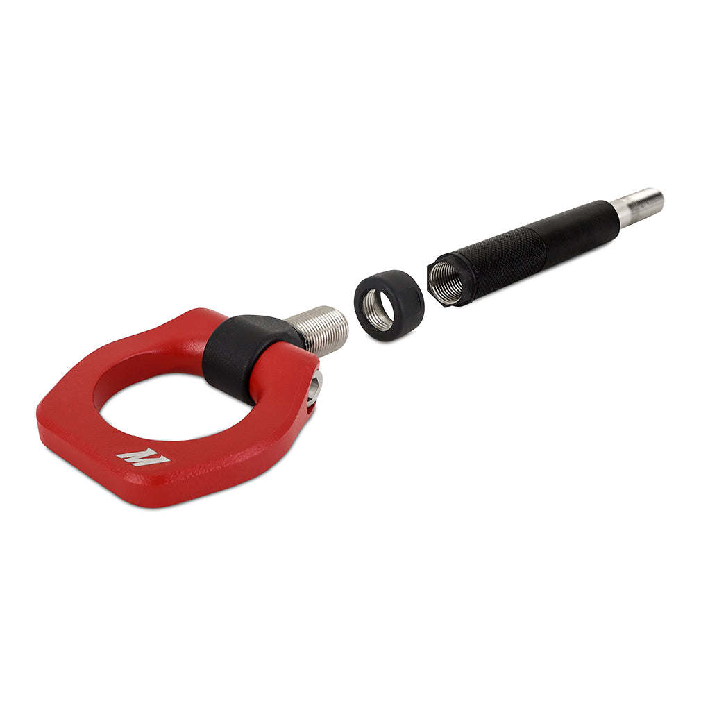 Mishimoto 2022+ Subaru WRX Front Tow Hook Red - MMTH-WRX-22RD for 2018-2025 Subaru Crosstrek - detail view