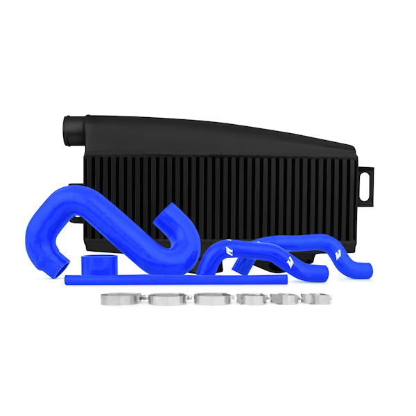 Mishimoto Subaru 02-07 WRX/04-07 STi Top-Mount Intercooler Kit - Powder Coated Black & Blue Hoses - MMTMIC-WRX-01BKBL for 201